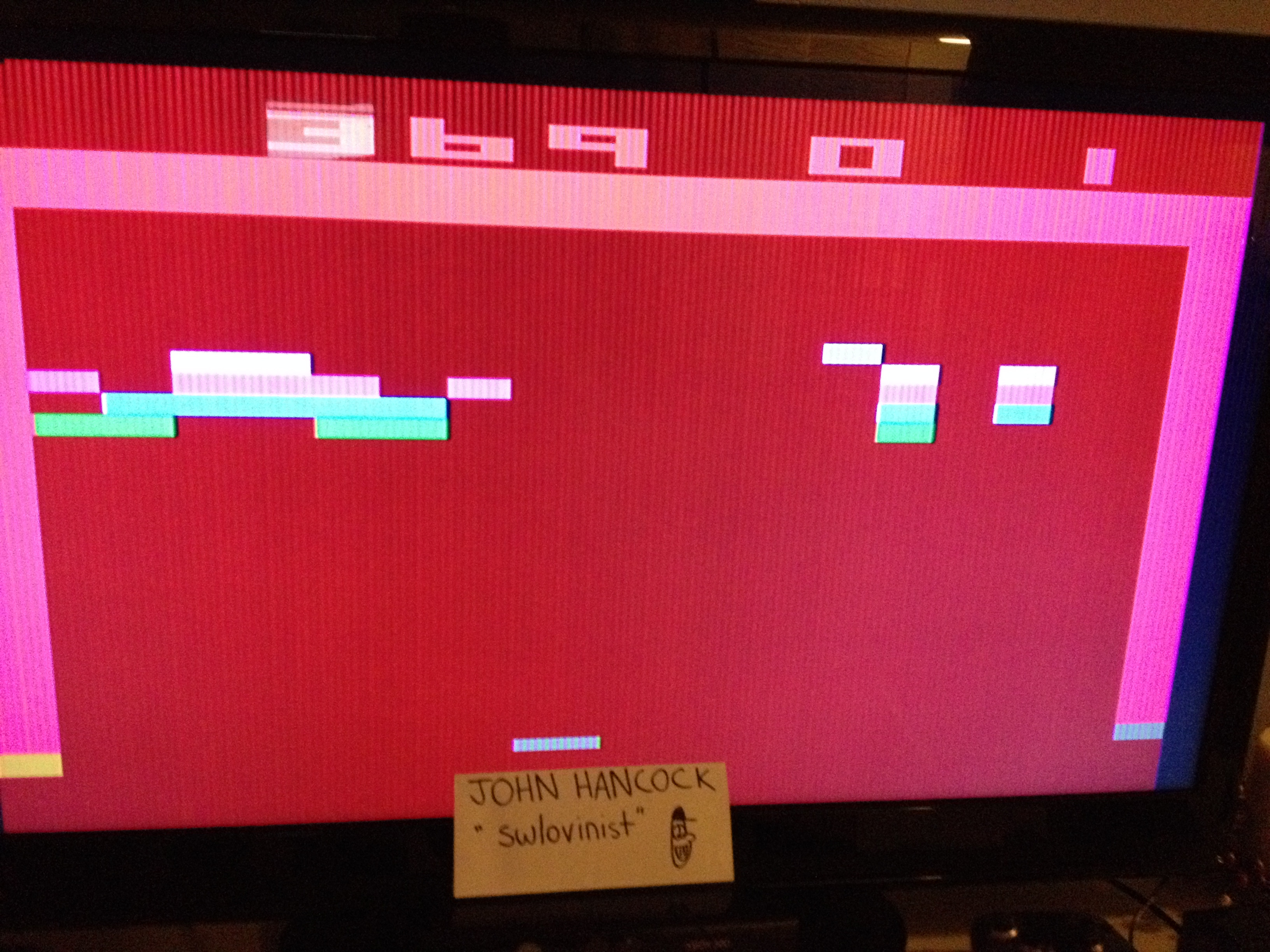 swlovinist: Breakout: Game 1 (Atari 2600 Expert/A) 369 points on 2013-10-10 21:45:43