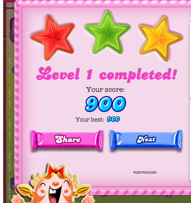 Candy Crush Saga: Level 001 900 points