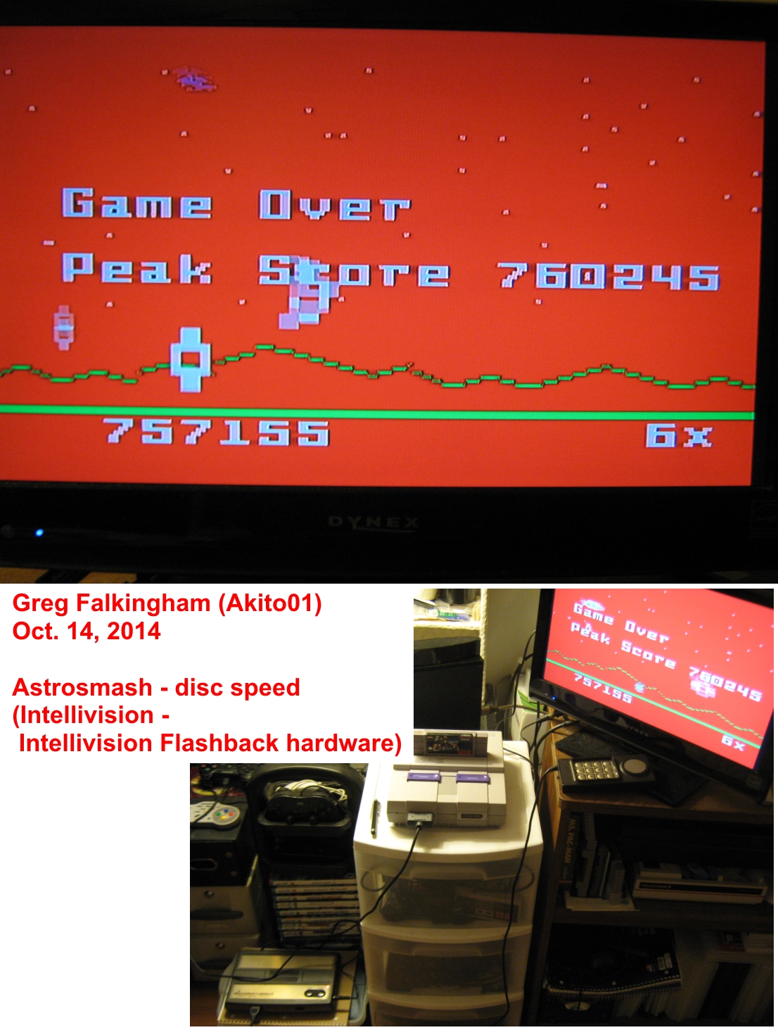 Akito01: Astrosmash [Final Score] (Intellivision Emulated) 757,155 points on 2014-10-14 18:56:55