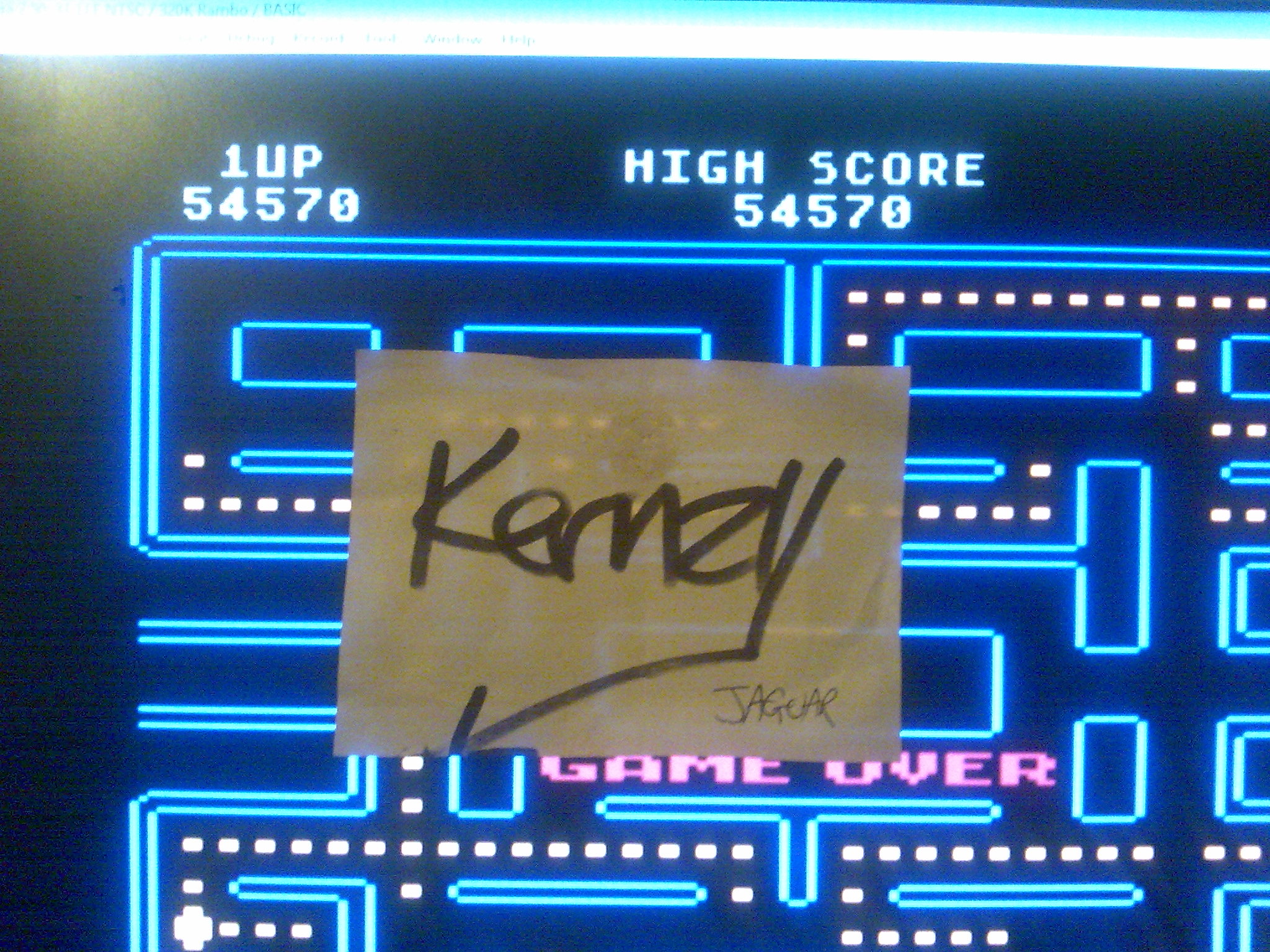 kernzy: Pac-Man [Strawberry Start] (Atari 400/800/XL/XE Emulated) 54,570 points on 2014-10-18 22:23:08