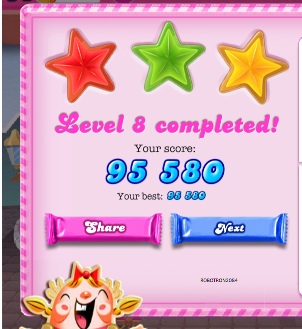 Candy Crush Saga: Level 008 95,580 points