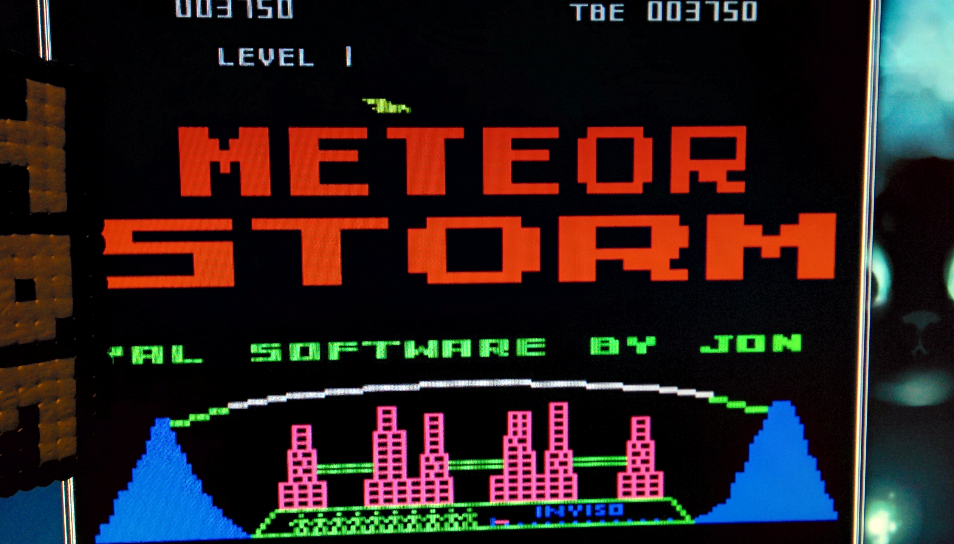 Sixx: Meteor Storm (Atari 400/800/XL/XE Emulated) 3,750 points on 2014-10-21 04:22:39