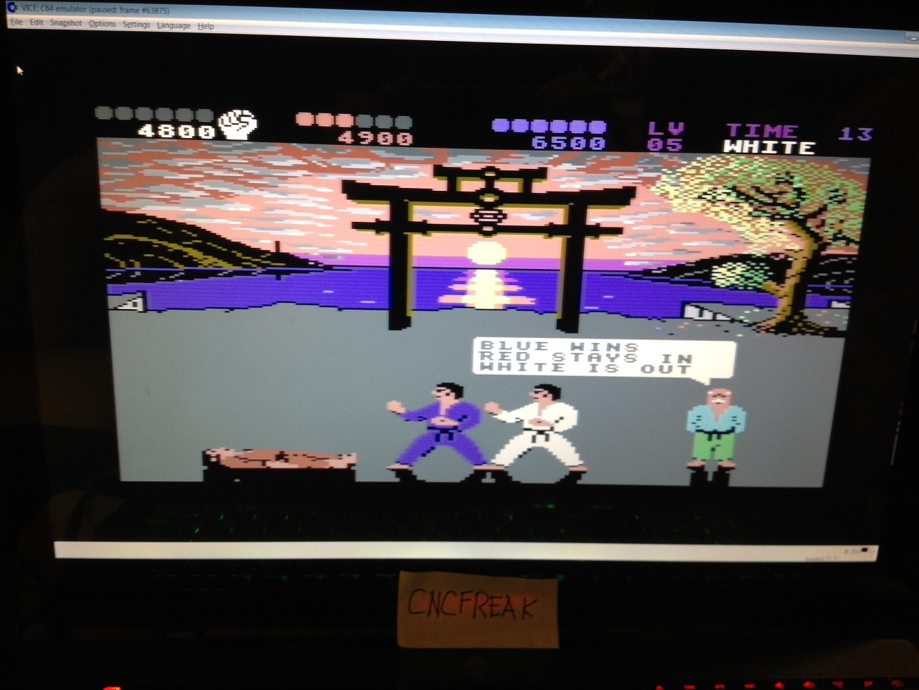 cncfreak: IK+ (Commodore 64 Emulated) 4,800 points on 2013-10-13 21:06:54