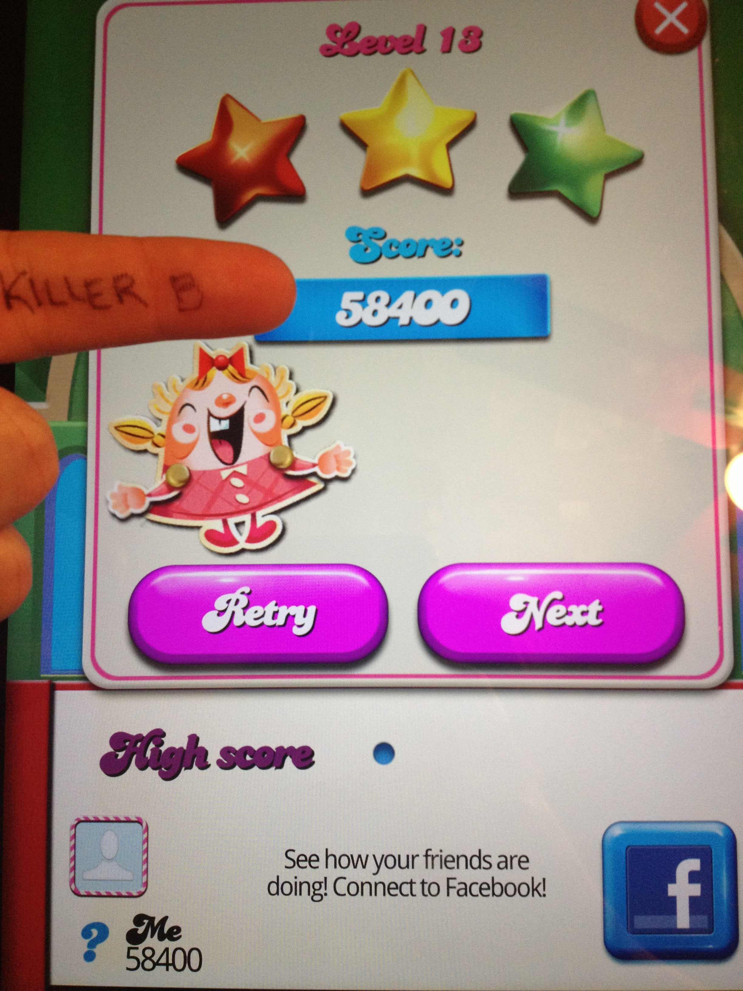 Candy Crush Saga: Level 013 58,400 points