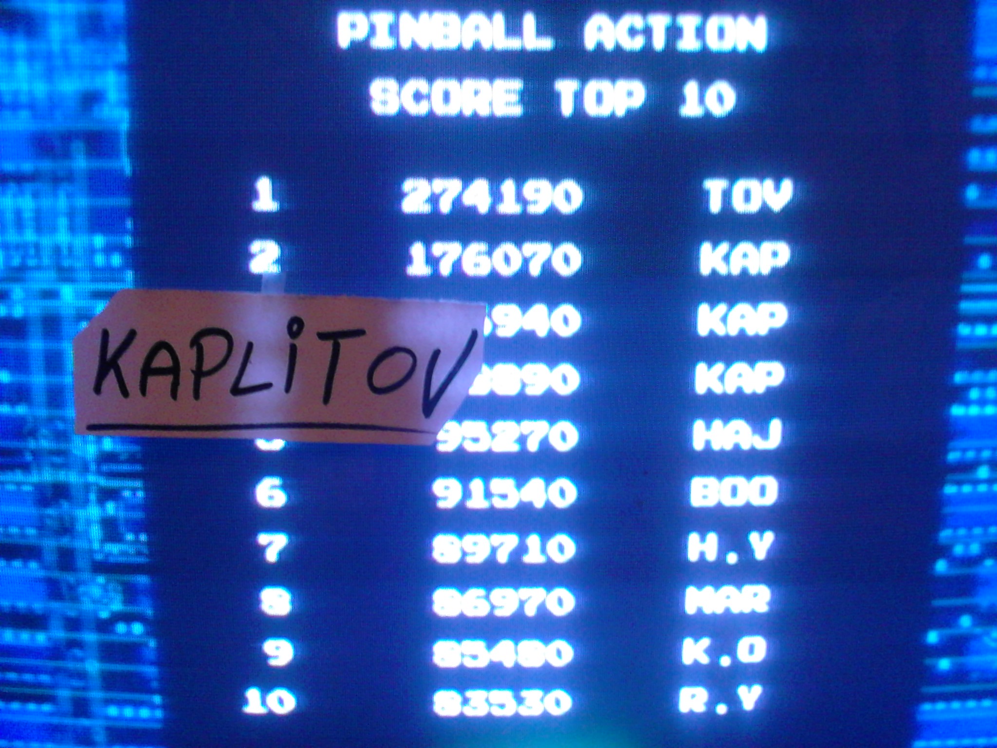 kaplitov: Tecmo Classic Arcade: Pinball Action (Xbox) 274,190 points on 2014-10-23 13:56:23