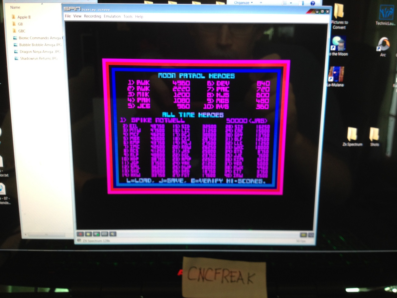 cncfreak: Moon Patrol (ZX Spectrum Emulated) 4,960 points on 2013-10-13 22:48:14