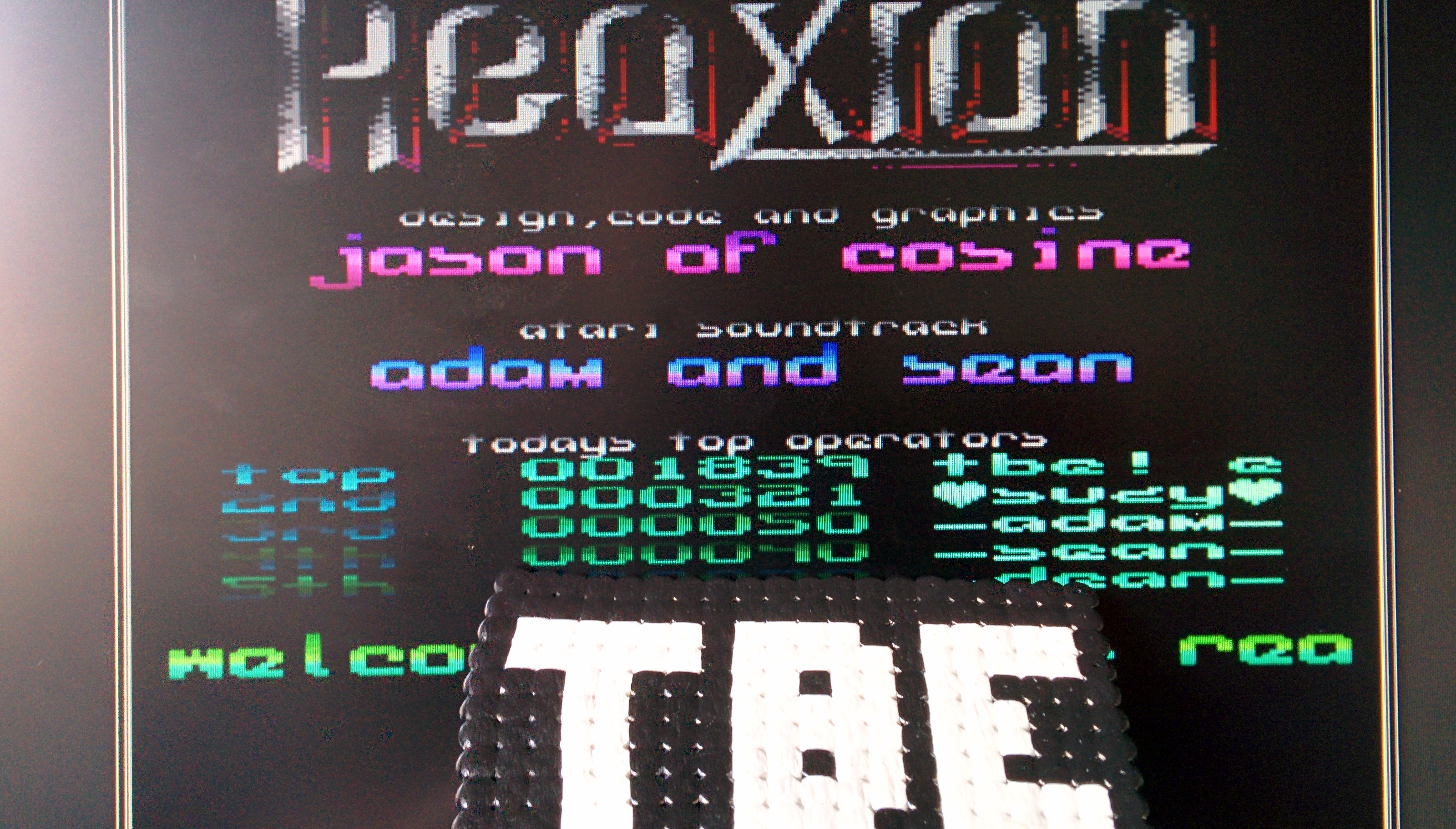 Sixx: Reaxion (Atari 400/800/XL/XE Emulated) 1,839 points on 2014-10-30 04:54:04