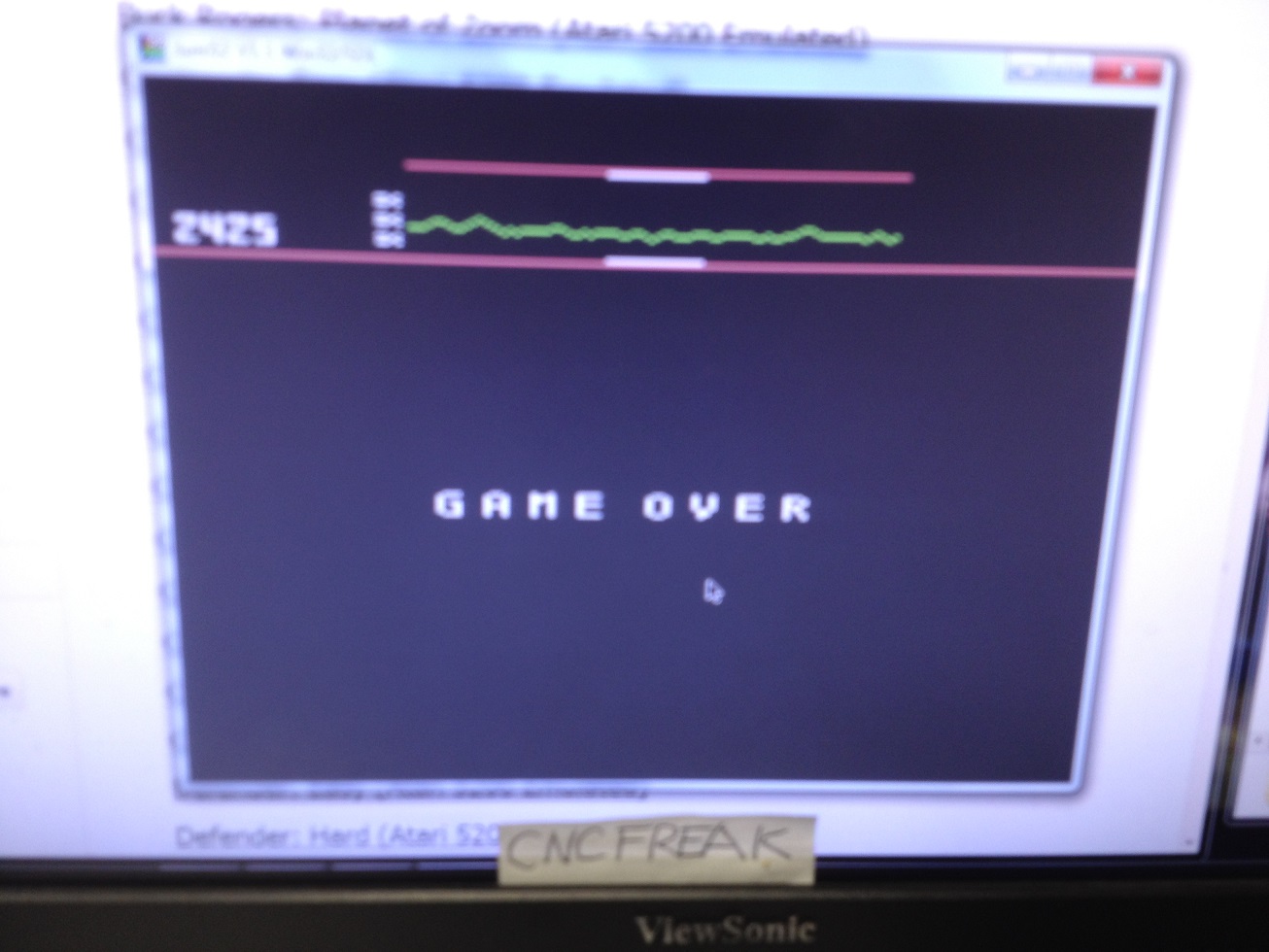 cncfreak: Defender: Hard (Atari 5200 Emulated) 2,425 points on 2013-10-14 14:43:06