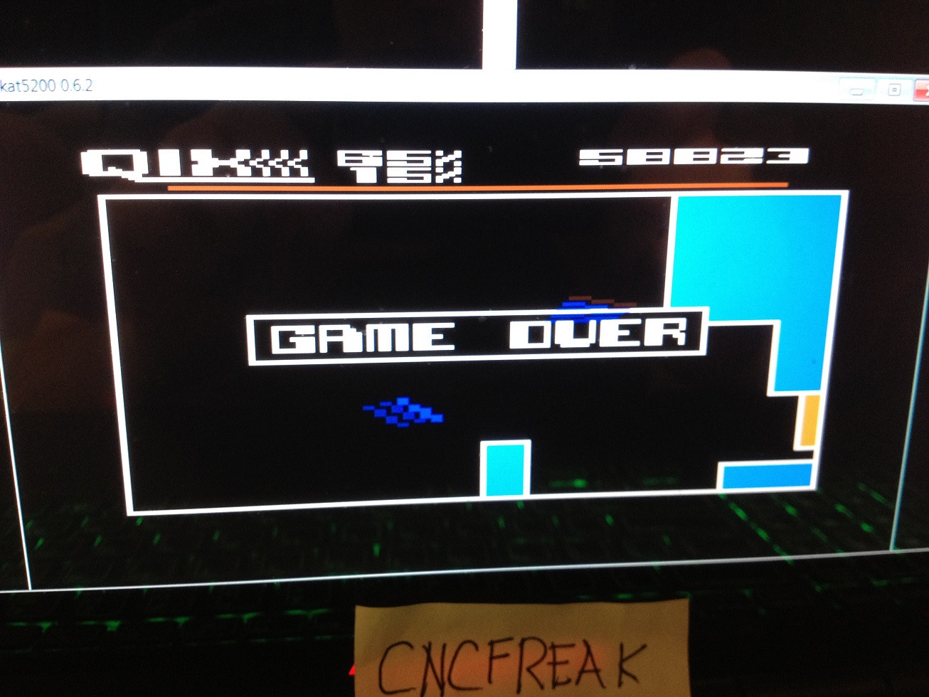 cncfreak: Qix: Skilled (Atari 5200 Emulated) 58,823 points on 2013-10-14 18:40:52