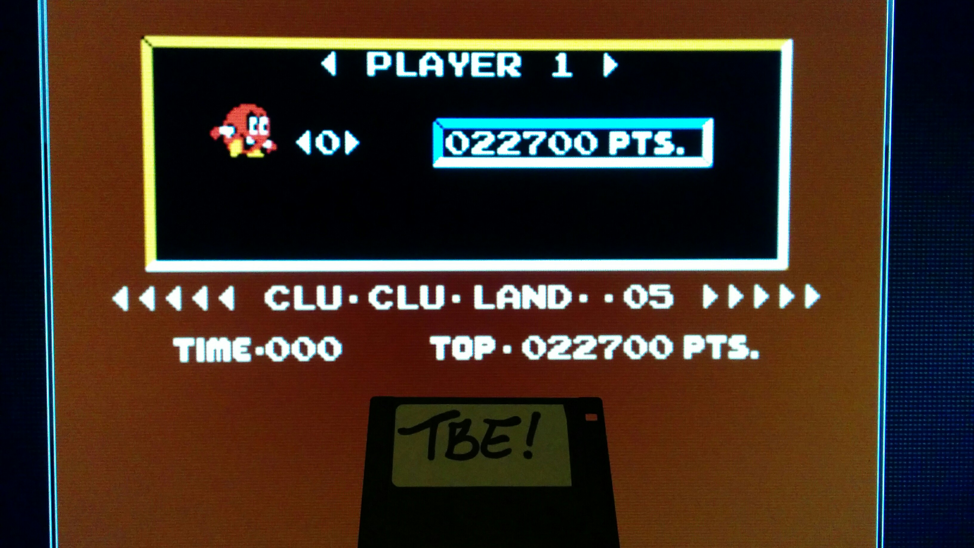 Sixx: Clu Clu Land (NES/Famicom Emulated) 22,700 points on 2014-11-18 16:13:36