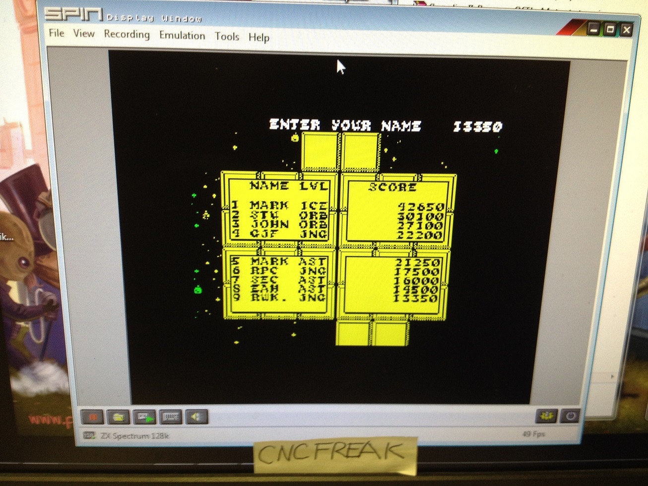cncfreak: Lightforce (ZX Spectrum Emulated) 13,350 points on 2013-10-15 08:34:24