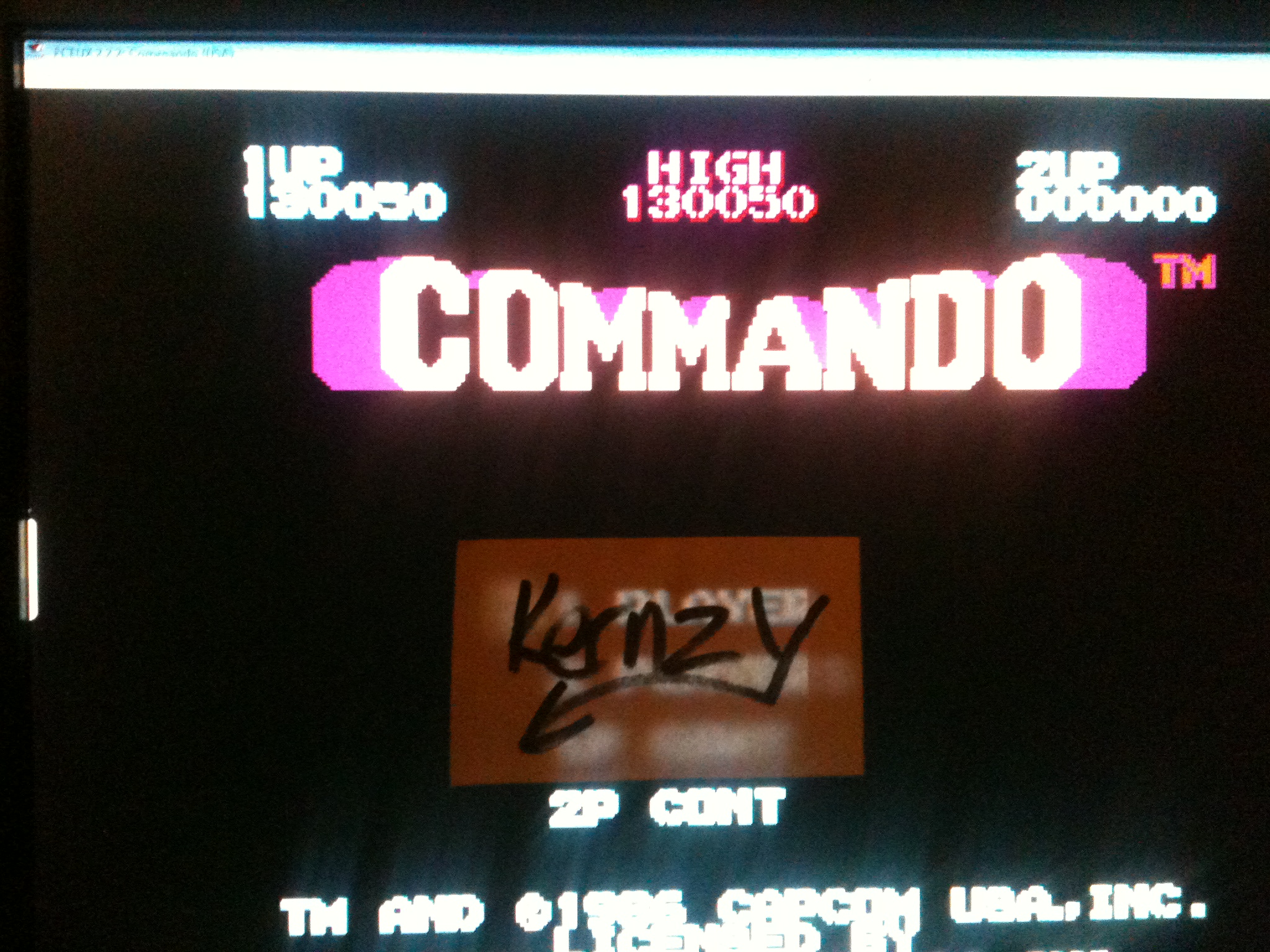 kernzy: Commando (NES/Famicom Emulated) 130,050 points on 2014-11-22 17:36:47