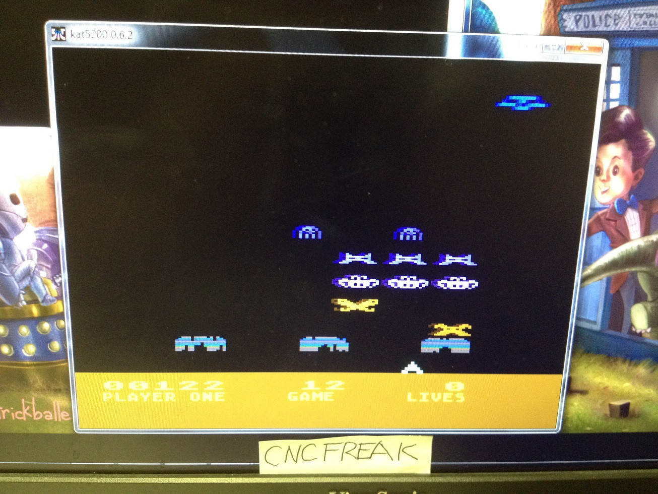 cncfreak: Space Invaders: Game 12 (Atari 5200 Emulated) 122 points on 2013-10-15 10:25:58