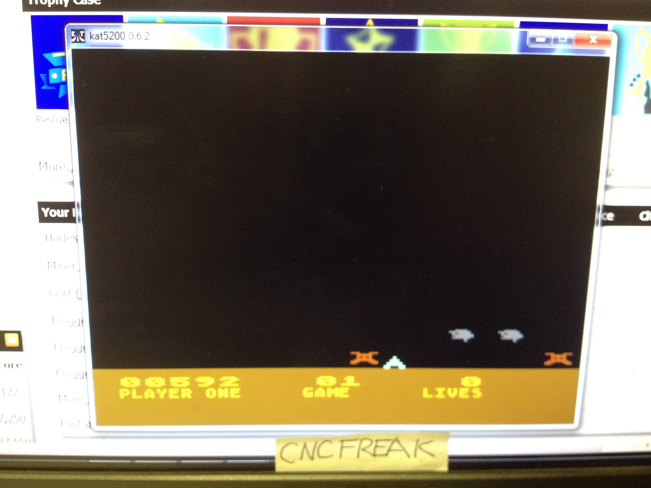 cncfreak: Space Invaders: Game 1 (Atari 5200 Emulated) 592 points on 2013-10-15 10:30:12