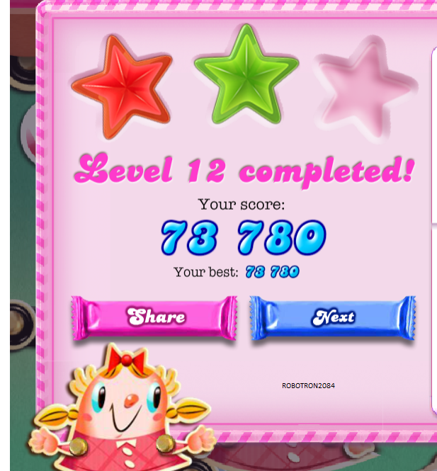 Candy Crush Saga: Level 012 73,780 points