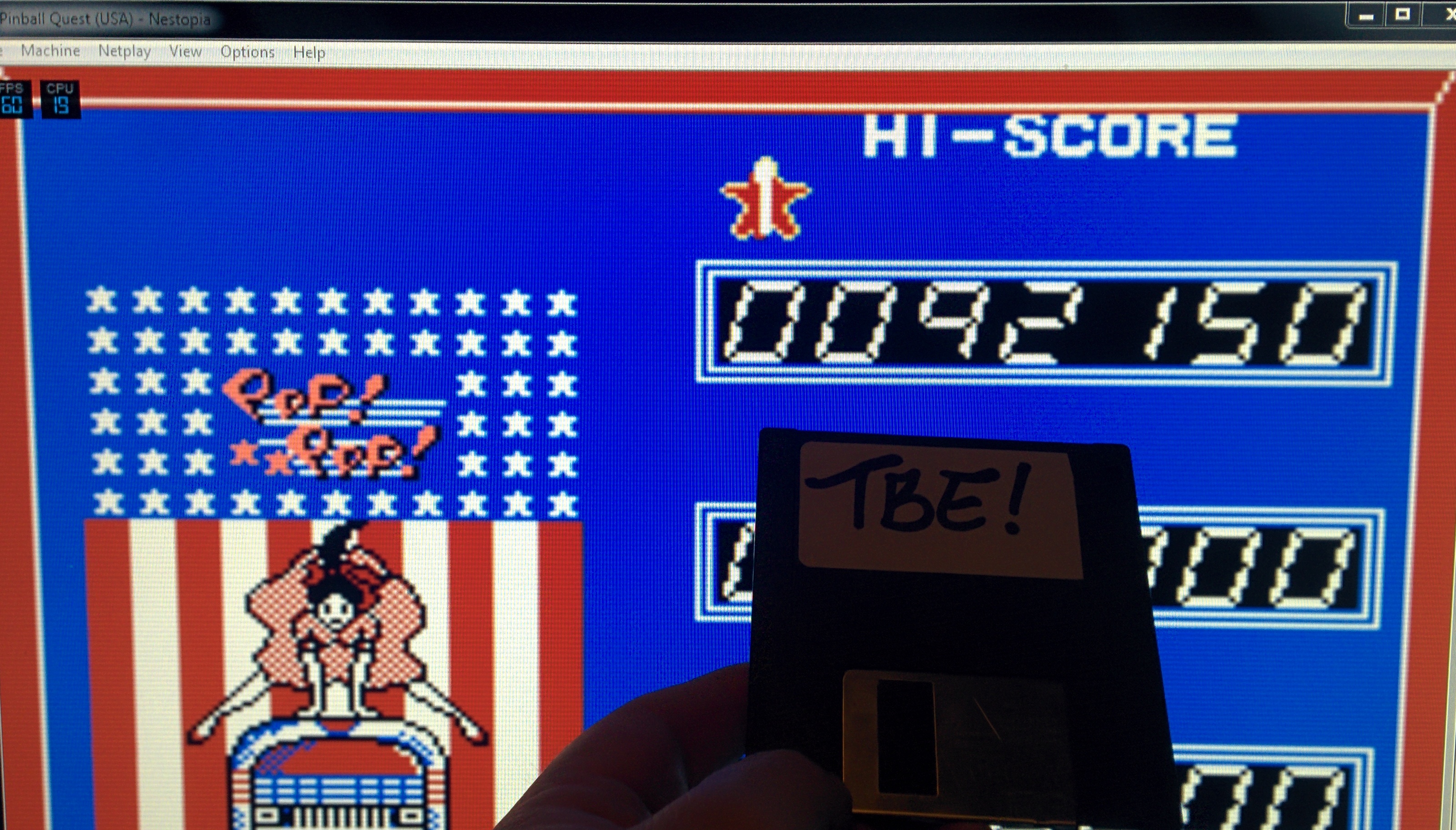 Sixx: Pinball Quest: Pop! Pop! (NES/Famicom Emulated) 92,150 points on 2014-11-29 15:40:27