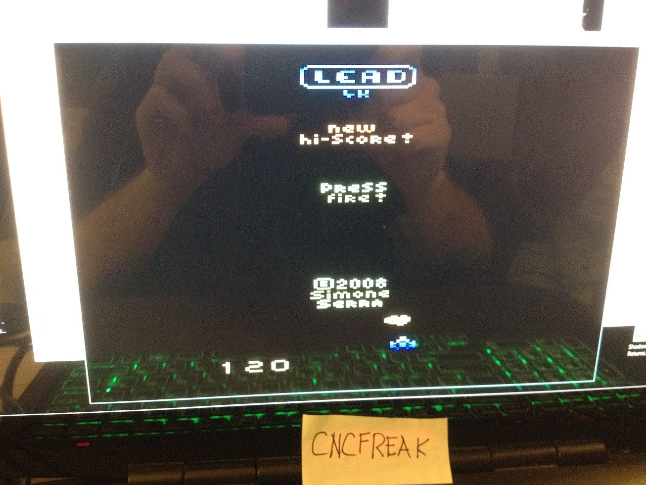 cncfreak: Lead (Atari 2600 Emulated Novice/B Mode) 120 points on 2013-10-15 20:54:10