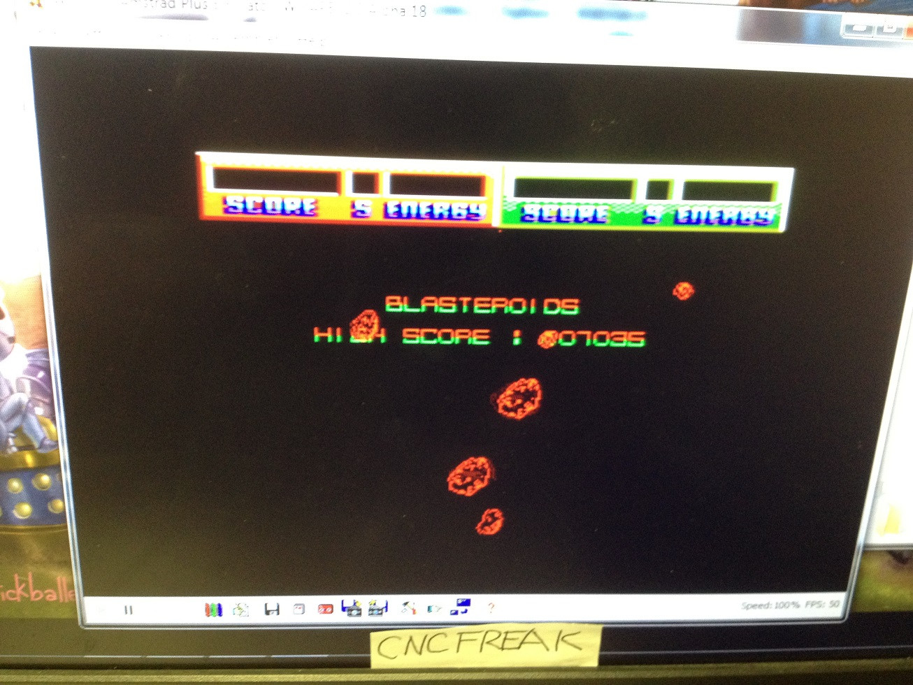 cncfreak: Blasteroids (Amstrad CPC Emulated) 7,035 points on 2013-10-16 06:46:40