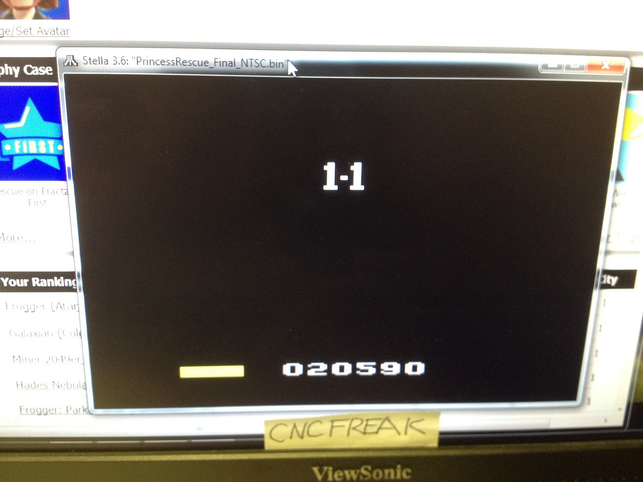 cncfreak: Princess Rescue (Atari 2600 Emulated Novice/B Mode) 20,590 points on 2013-10-16 14:29:07