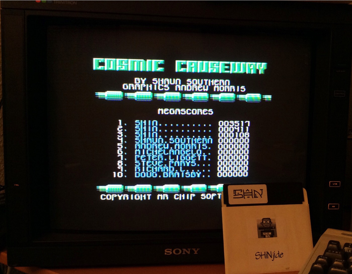 SHiNjide: Cosmic Causeway (Commodore 64) 3,517 points on 2014-12-09 14:42:51