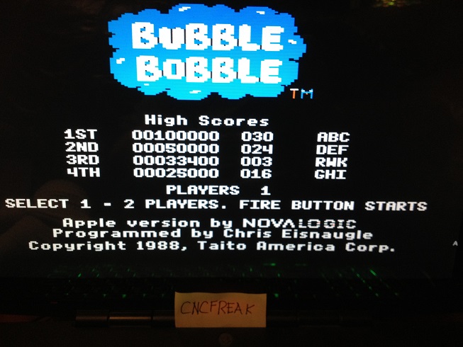 Bubble Bobble 33,400 points