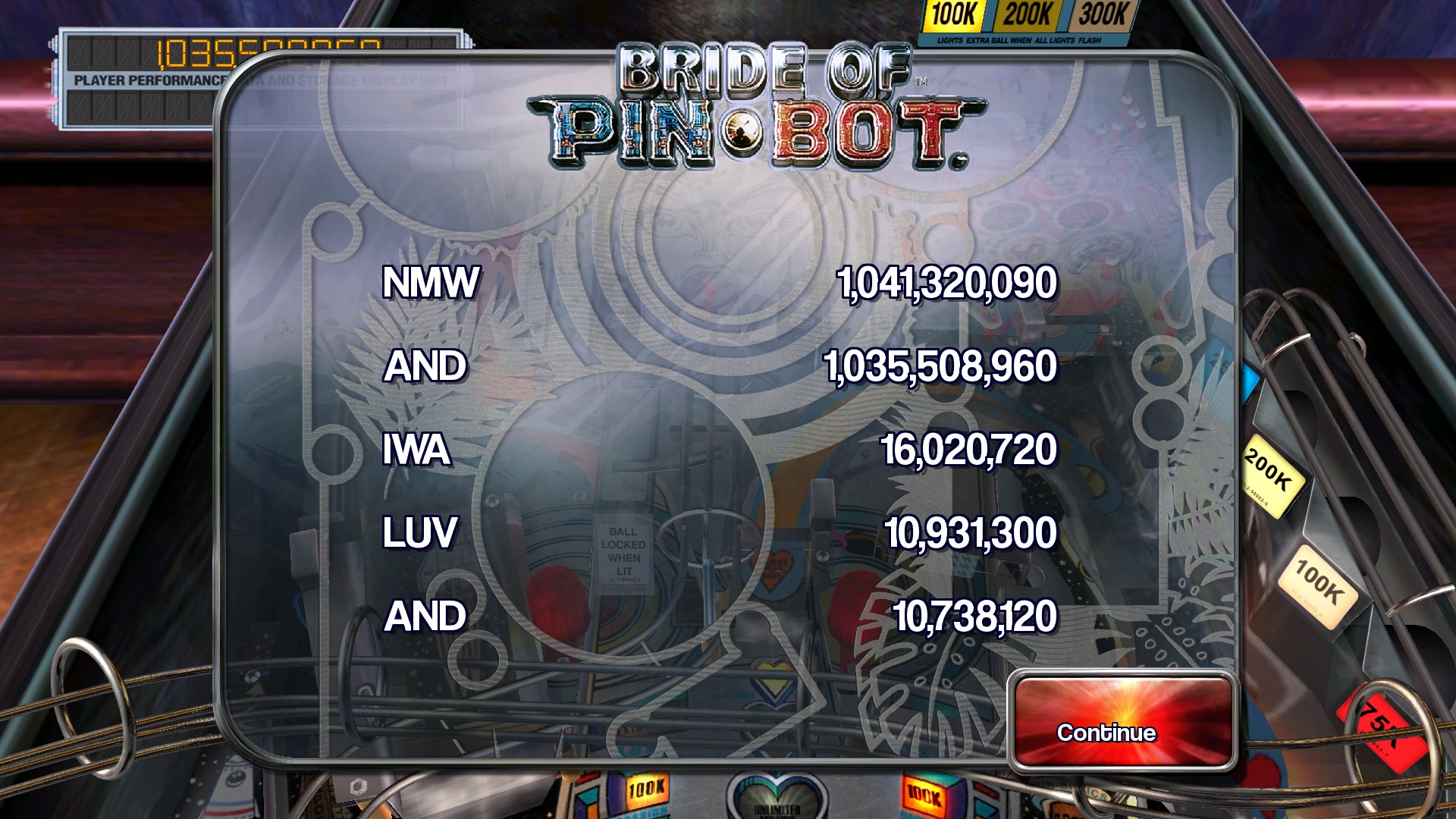 Jigg: Pinball Arcade: The Machine: Bride of Pin*Bot (PC) 1,035,508,960 points on 2014-12-22 03:43:20