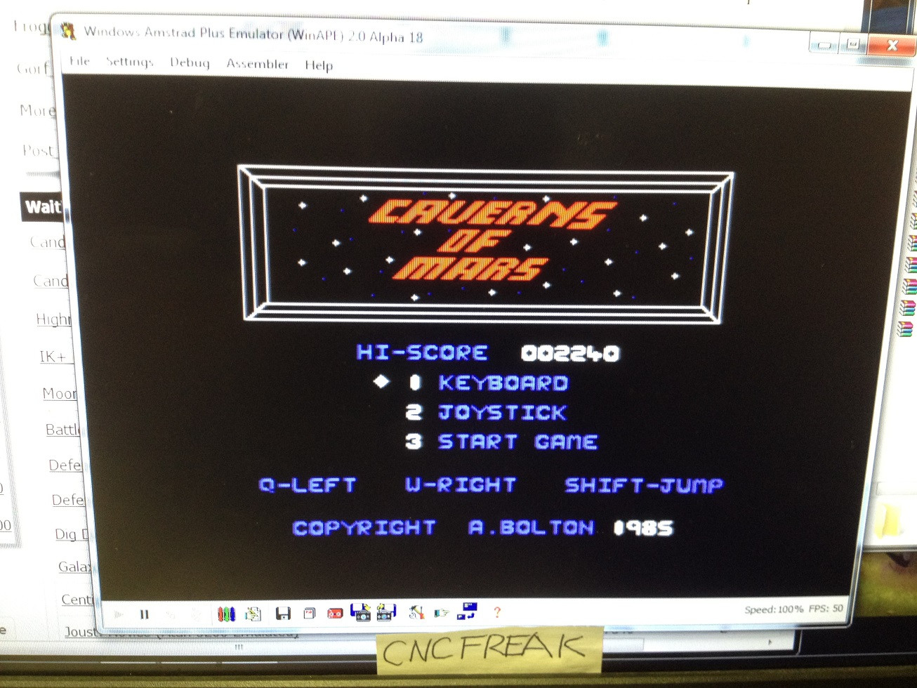 cncfreak: Caverns of Mars (Amstrad CPC Emulated) 2,240 points on 2013-10-17 07:23:45