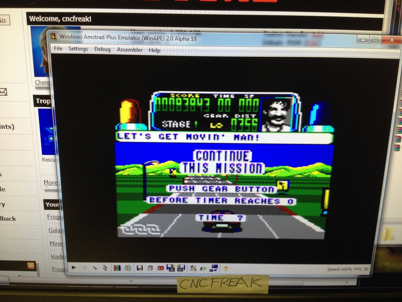 cncfreak: Chase HQ (Amstrad CPC Emulated) 83,843 points on 2013-10-17 07:24:23