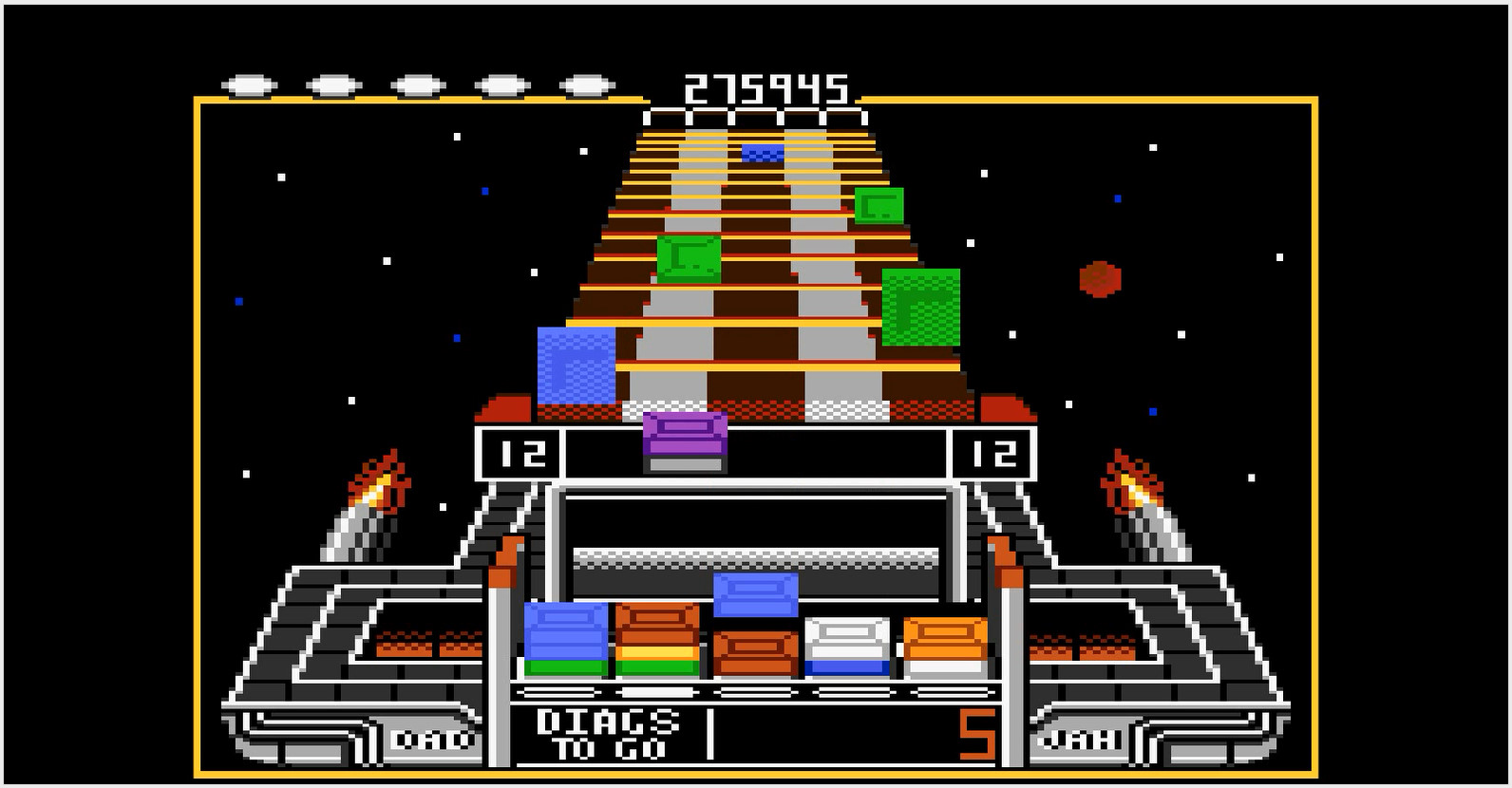 Scrabbler15: Klax: Normal [Level 11 Start] (Atari 7800 Emulated) 275,945 points on 2015-01-18 10:24:22
