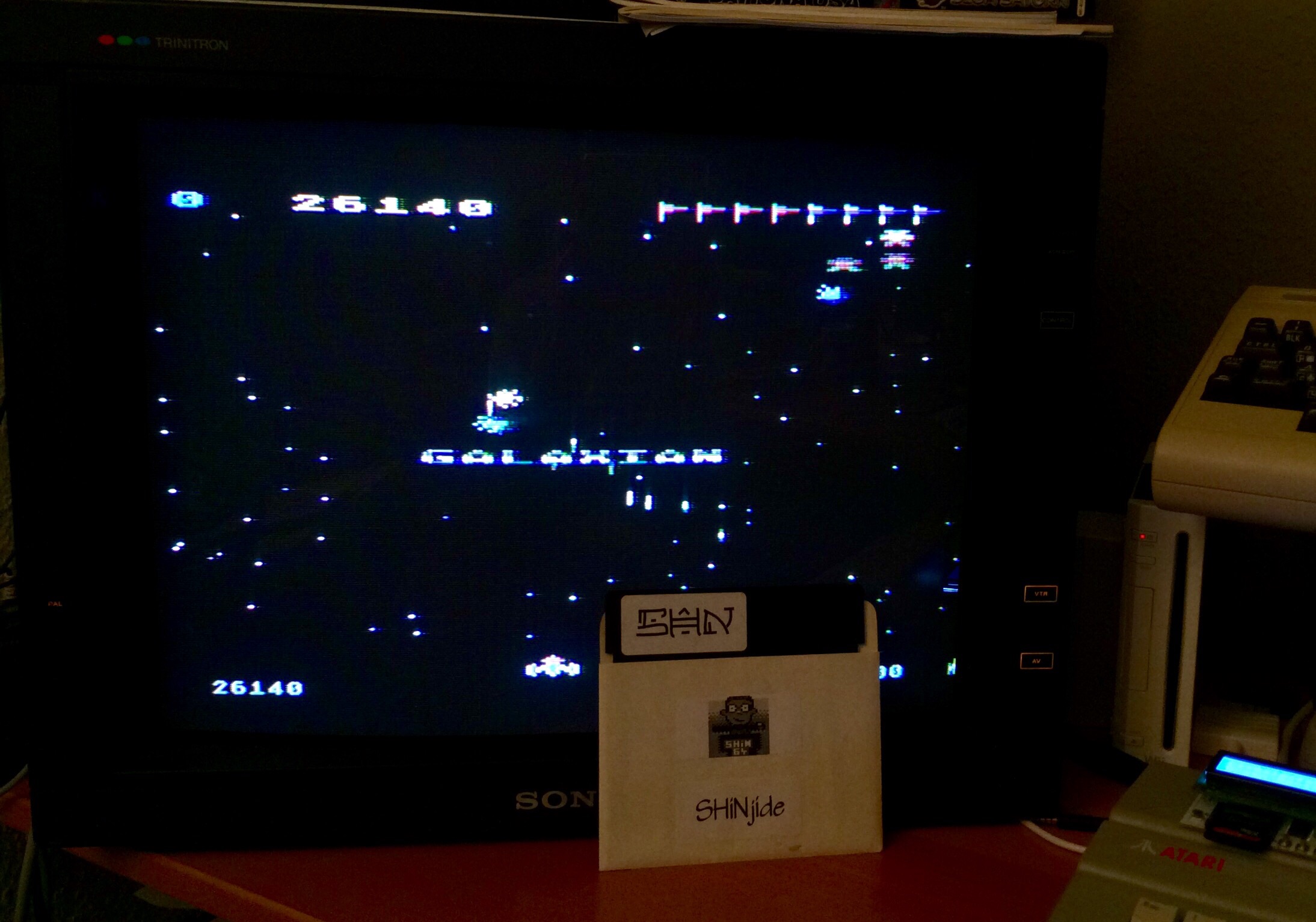 SHiNjide: Galaxian (Atari 400/800/XL/XE) 26,140 points on 2015-01-23 16:26:49
