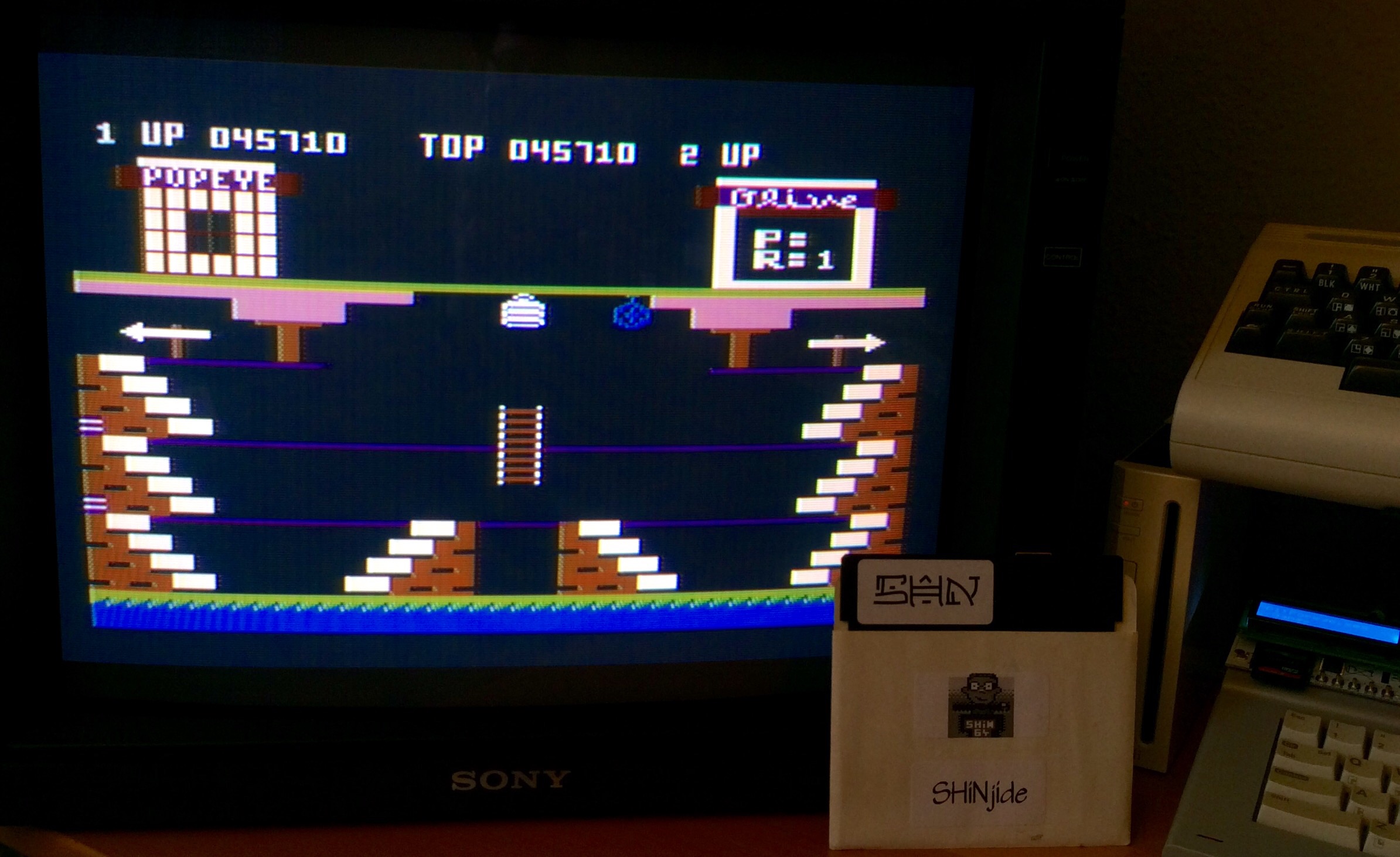 SHiNjide: Popeye (Atari 400/800/XL/XE) 45,710 points on 2015-02-07 08:17:10