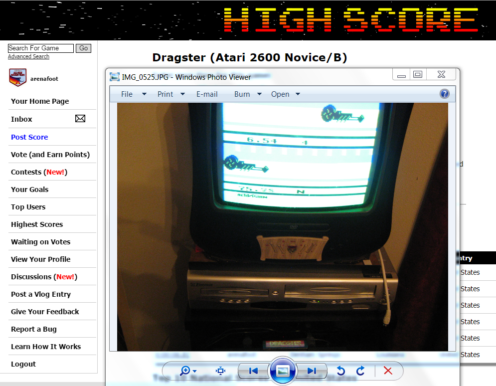 arenafoot: Dragster (Atari 2600 Novice/B) 0:00:06.54 points on 2015-02-26 20:51:37