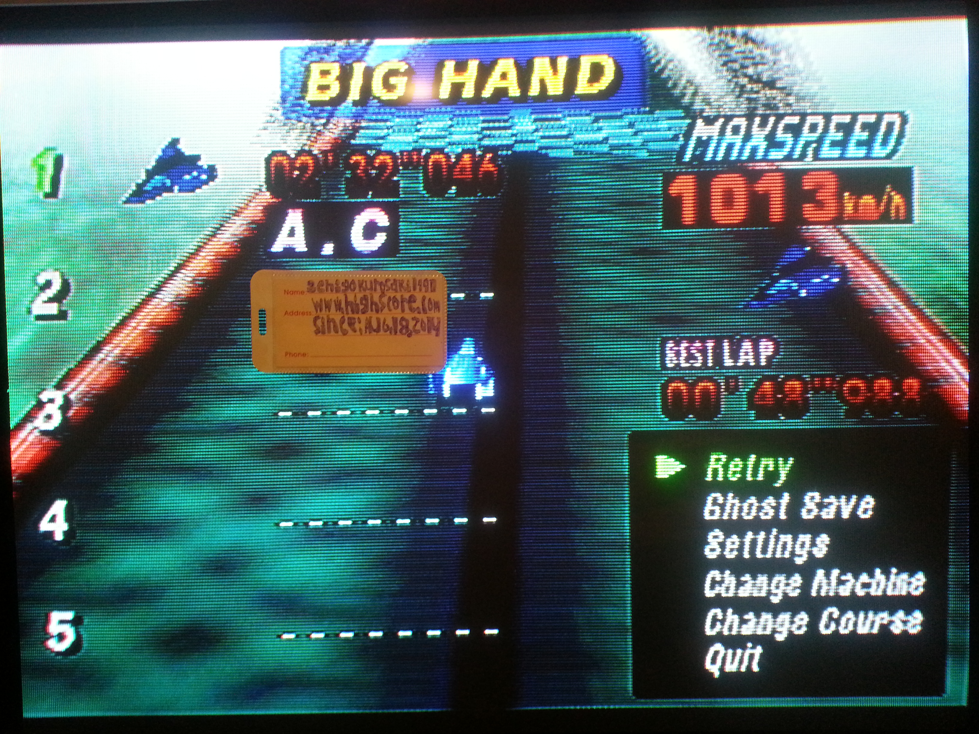 F Zero X Big Hand 3 Lap N64 High Score By Ichigokurosaki1991