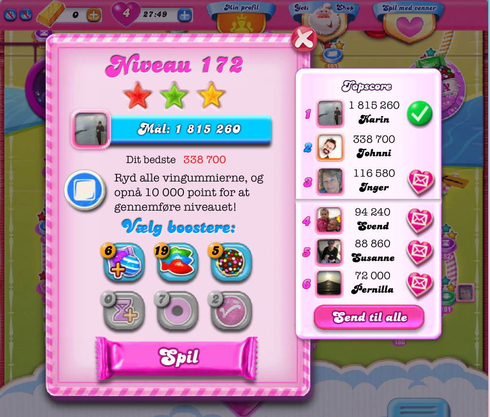Candy Crush Saga: Level 172 338,700 points