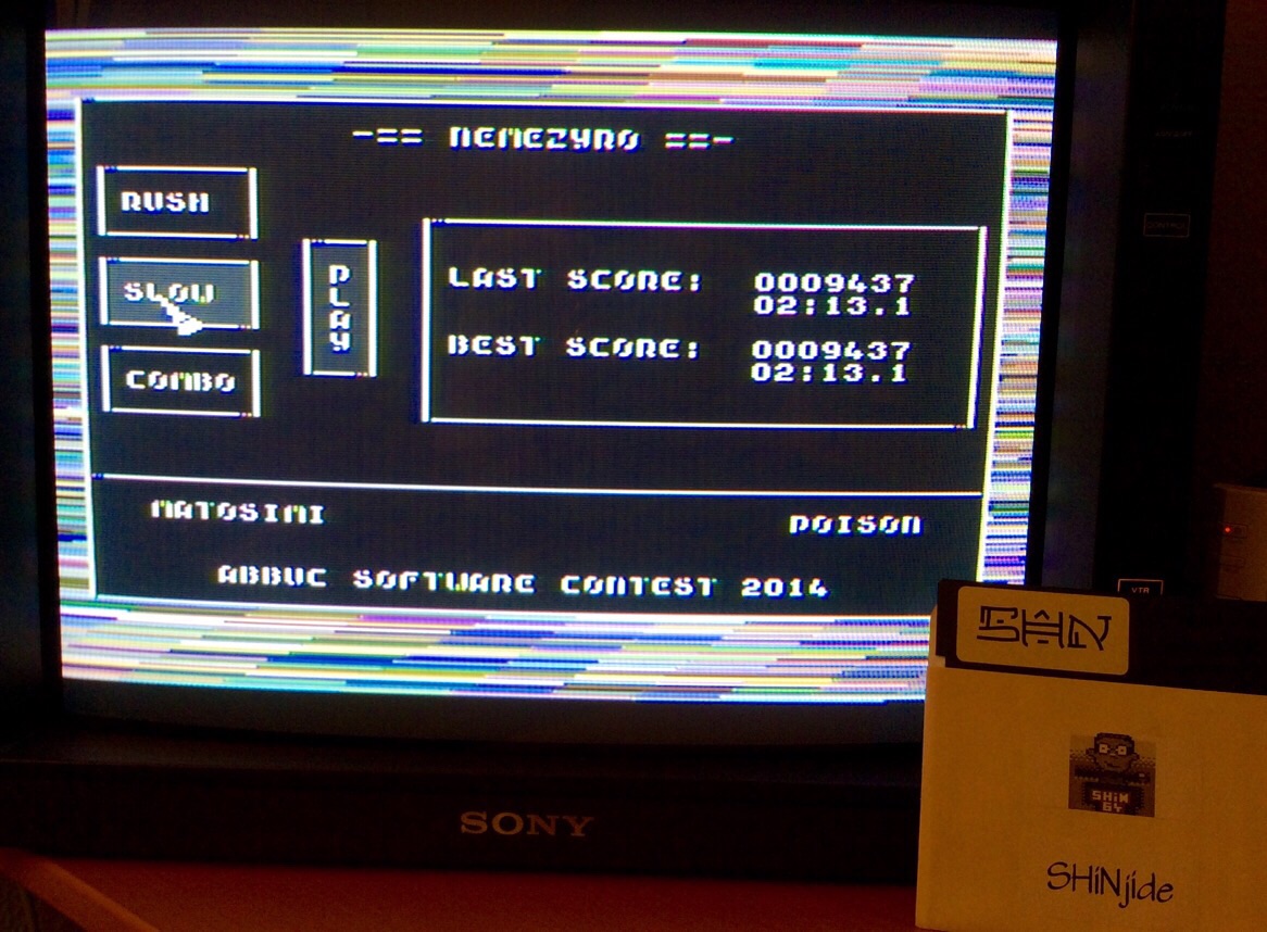 SHiNjide: Nemezyro: Slow (Atari 400/800/XL/XE) 9,437 points on 2015-03-04 14:35:26