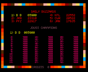 BarryBloso: Joust (Arcade Emulated / M.A.M.E.) 65,900 points on 2015-03-06 18:15:38