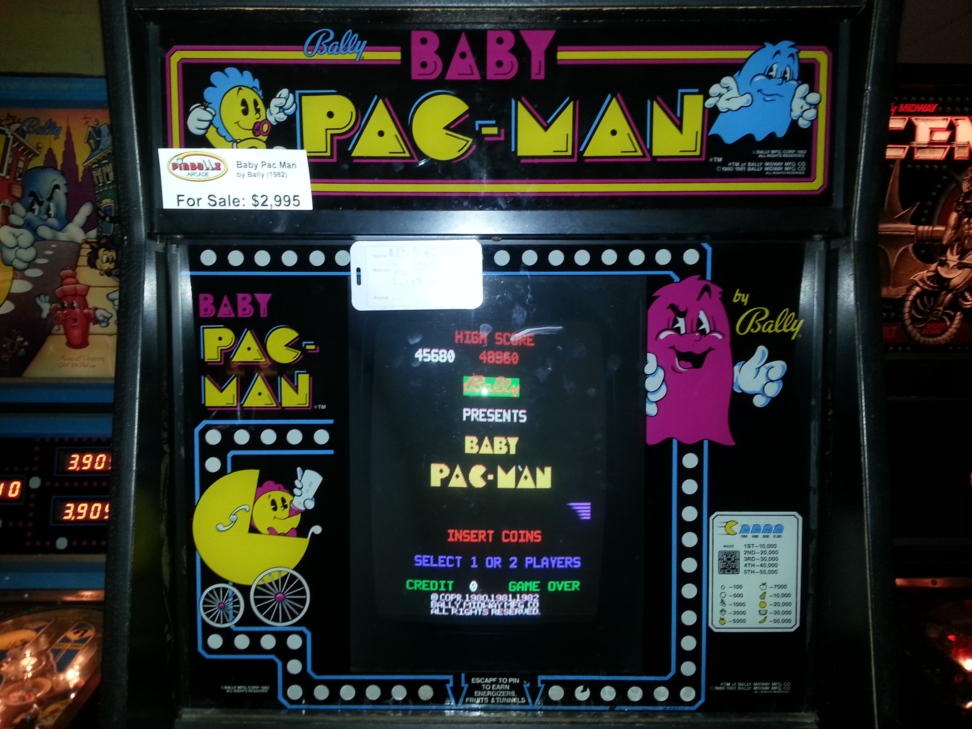 Baby Pac-Man 45,680 points
