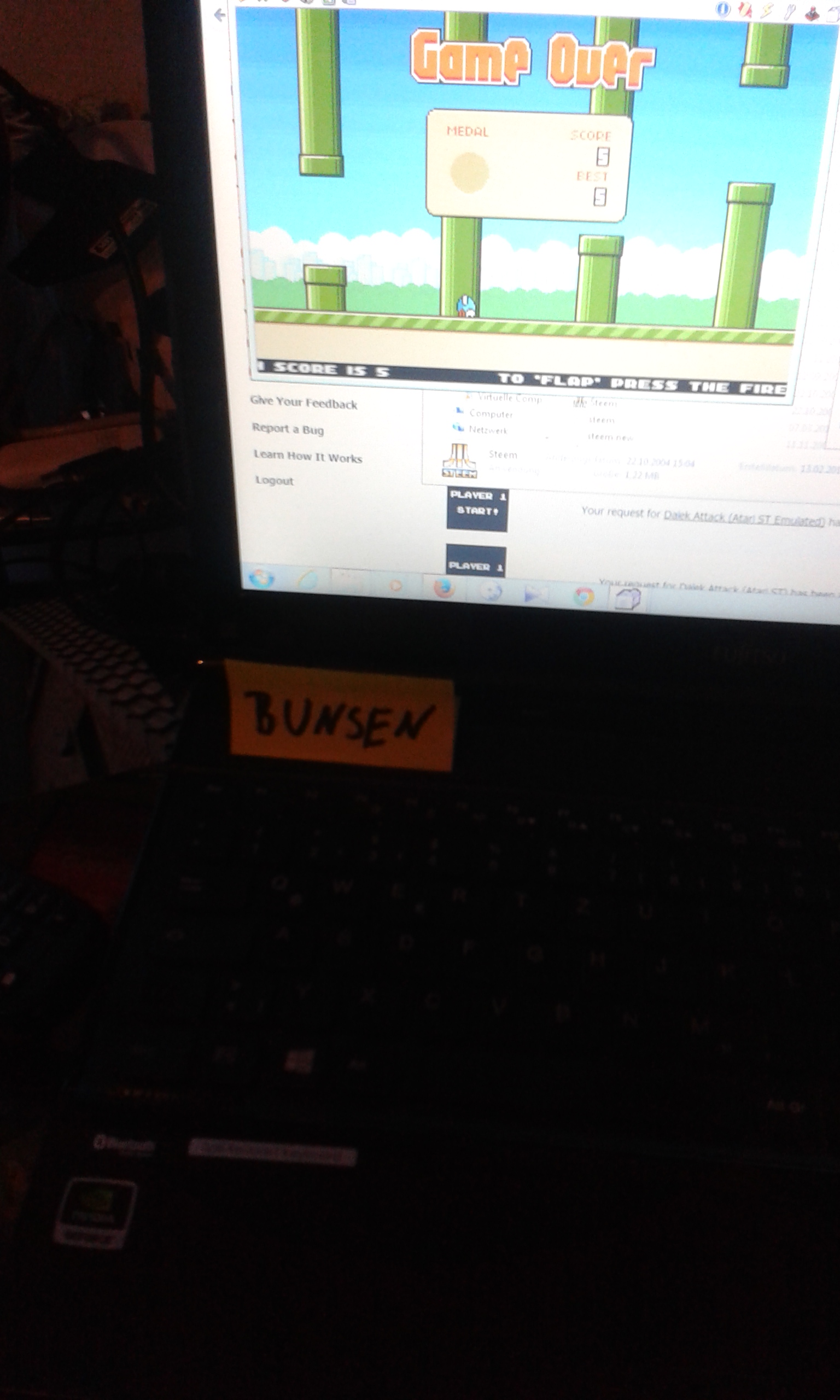 Bunsen: Flappy Bird (Atari ST Emulated) 5 points on 2015-03-08 10:24:19