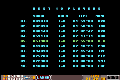 BarryBloso: Cosmic Cop [World] [cosmccop] (Arcade Emulated / M.A.M.E.) 51,980 points on 2015-03-12 05:08:31