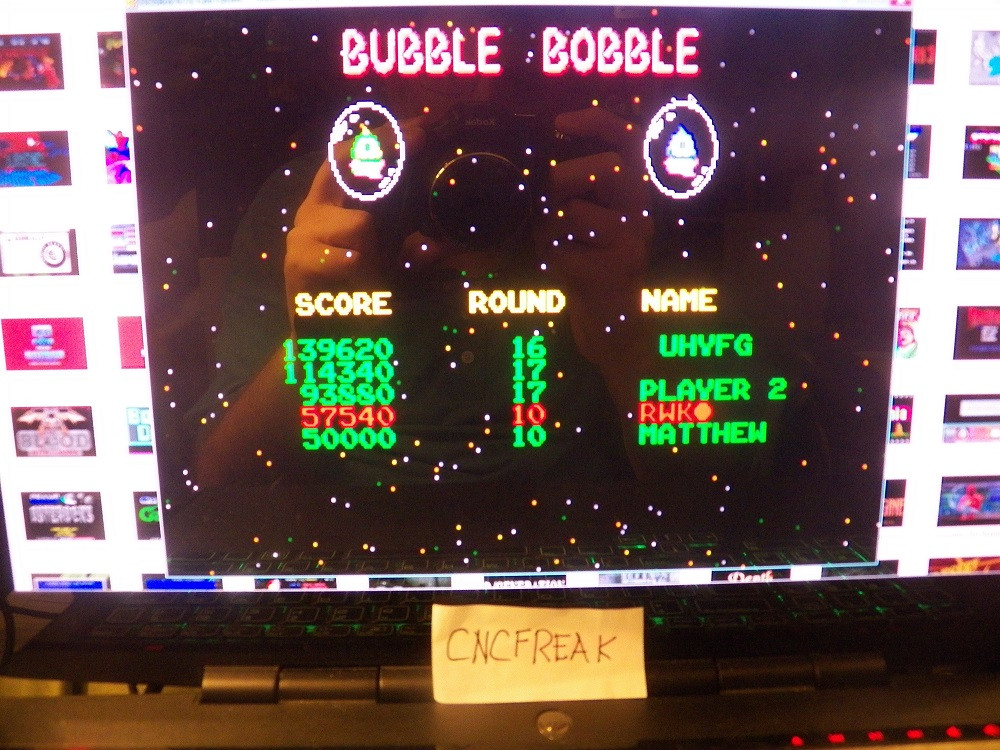 cncfreak: Bubble Bobble (PC Emulated / DOSBox) 57,540 points on 2013-10-22 18:16:08