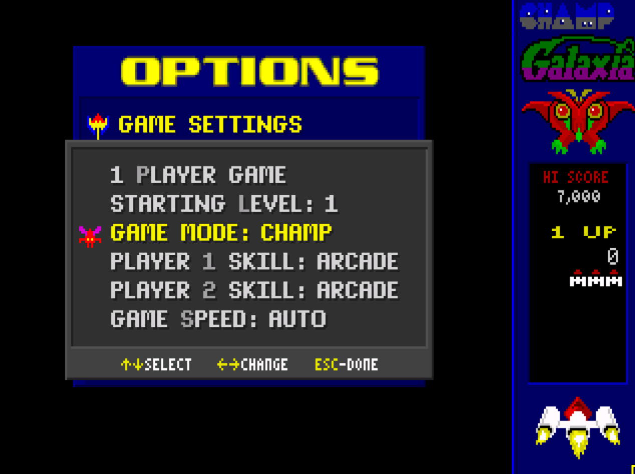 cncfreak: Champ Galaxia: Champ / Arcade (PC Emulated / DOSBox) 1,720 points on 2013-10-22 19:43:46
