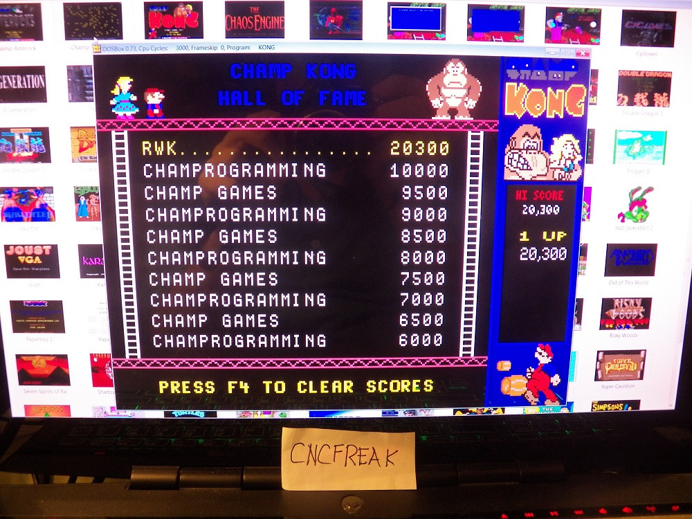 cncfreak: Champ Kong: Classic / Arcade (PC Emulated / DOSBox) 20,300 points on 2013-10-22 19:56:04