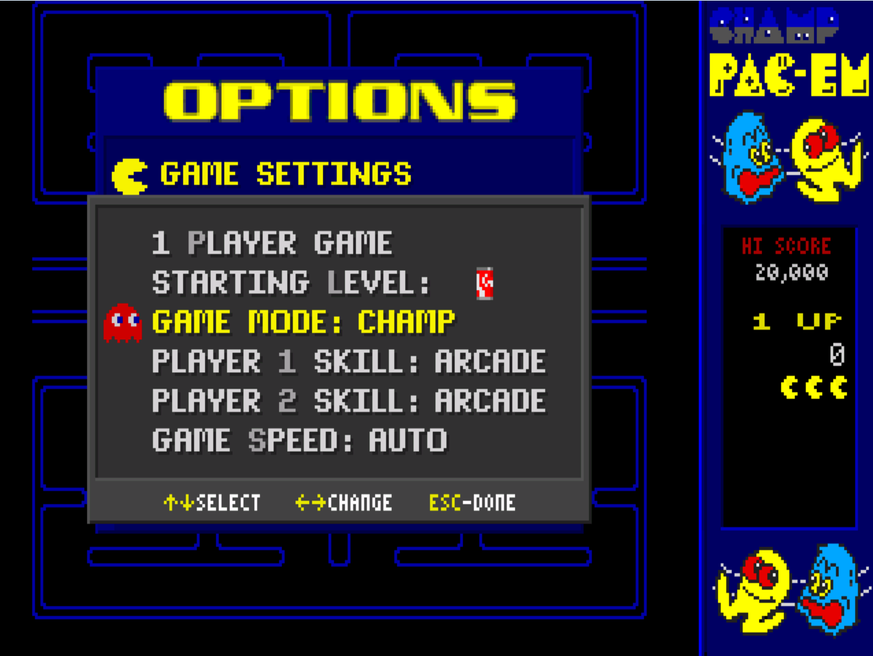 cncfreak: Champ Pac-em: Champ / Arcade (PC Emulated / DOSBox) 16,330 points on 2013-10-22 20:06:21