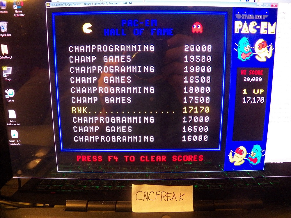 Champ Pac-em: Classic / Arcade 17,170 points