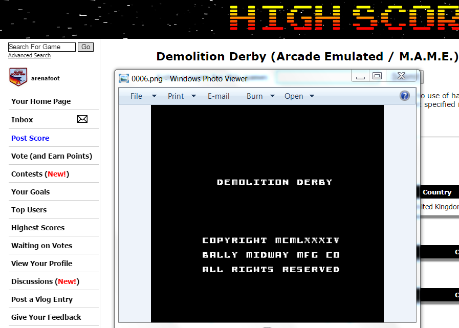 arenafoot: Demolition Derby (Arcade Emulated / M.A.M.E.) 70,635 points on 2015-03-29 00:41:43