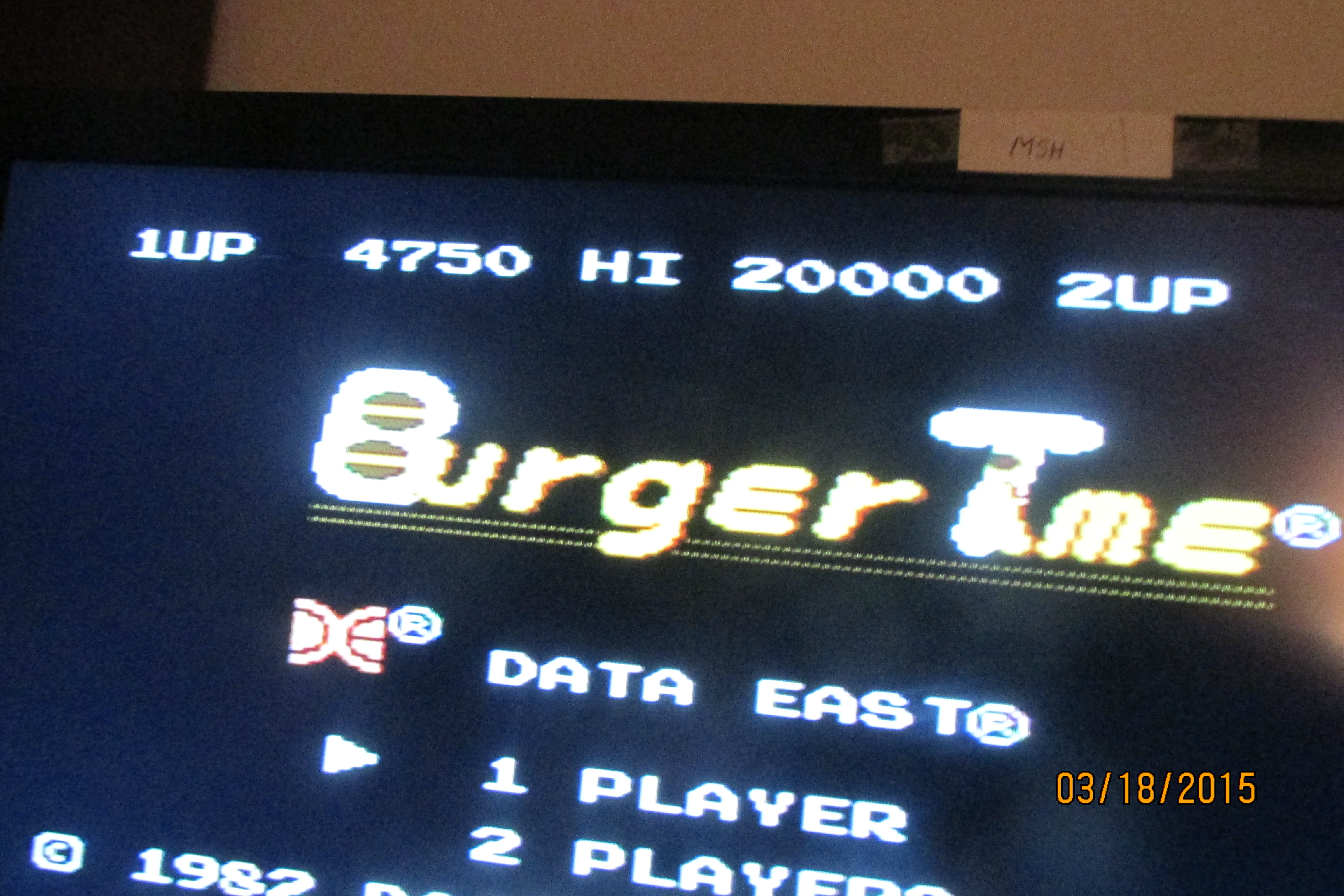 BurgerTime 4,750 points