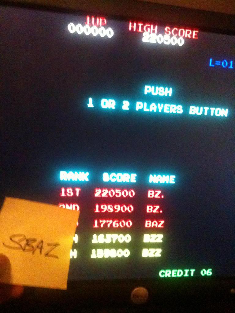 Donkey Kong 220,500 points