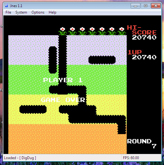 Scootablue: Dig Dug (NES/Famicom Emulated) 20,740 points on 2015-04-12 05:26:02