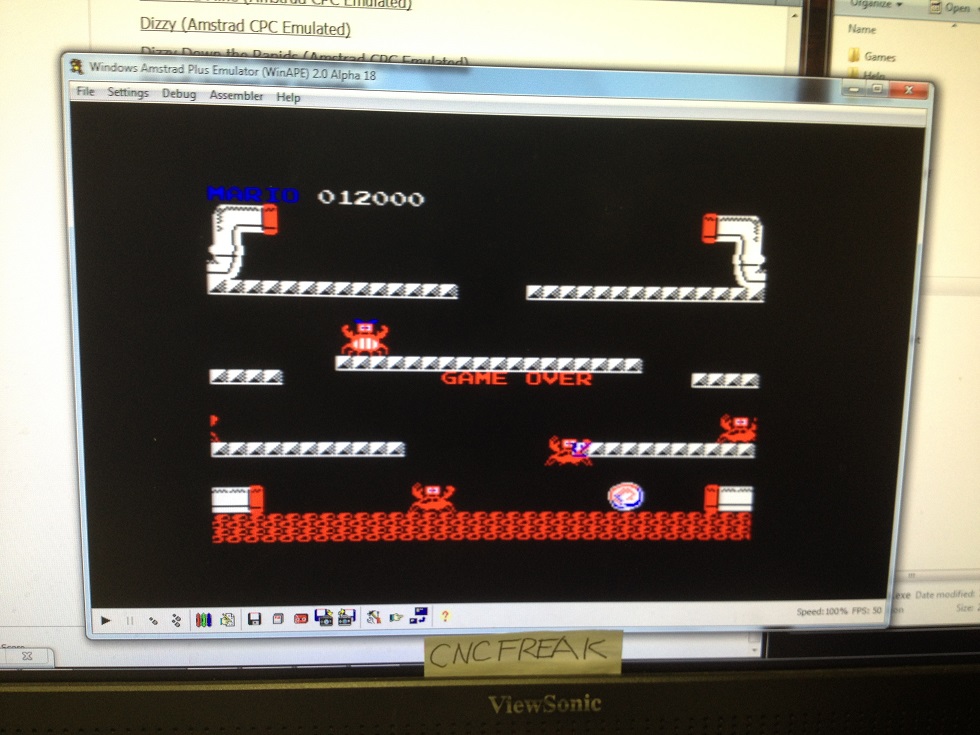 cncfreak: Mario Bros (Amstrad CPC Emulated) 12,000 points on 2013-10-24 11:06:28