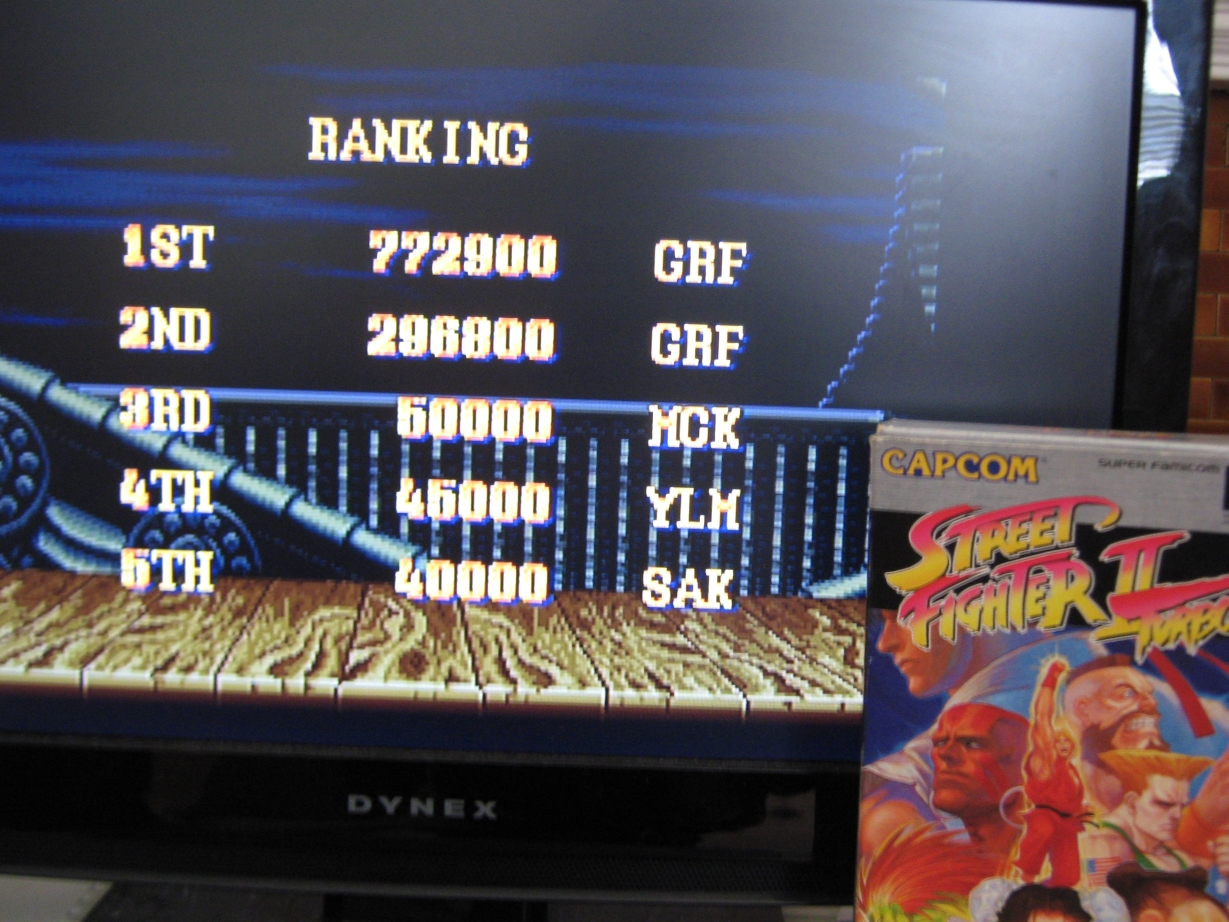 Street Fighter 2 Turbo: Hyper Fighting: Normal 772,900 points